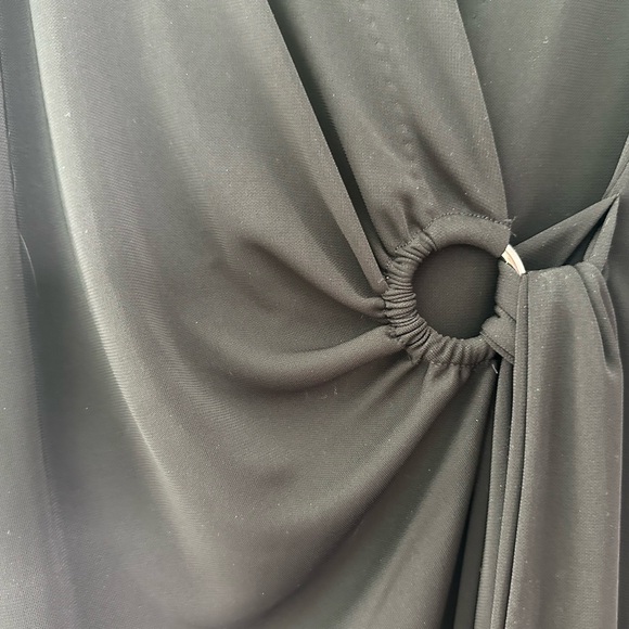 New York & Company Black Wrap Dress - Size M - Picture 3 of 4